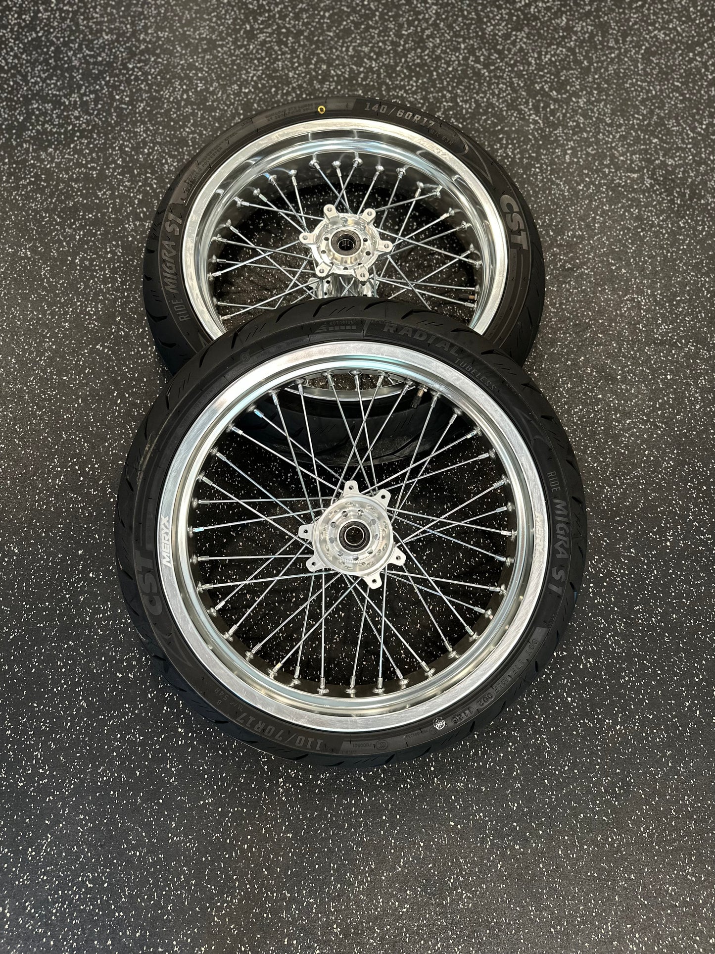 Meryx Wide Chrome Supermotos (4.25 Rear/3.5 Front)