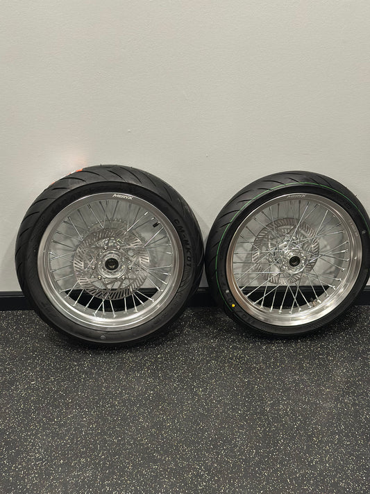 Meryx Wide Chrome Supermotos (4.25 Rear/3.5 Front)