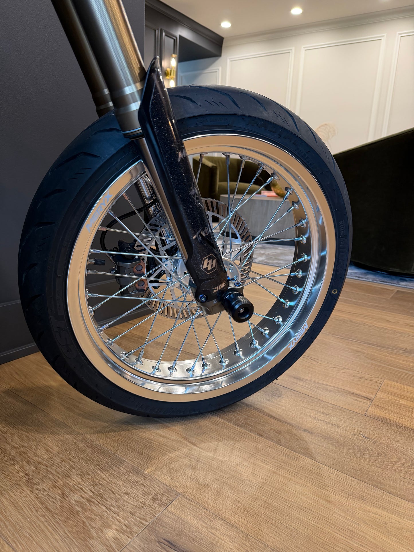 Meryx Ultra Wide Chrome Supermotos (4.25 Rear/3.5 Front)